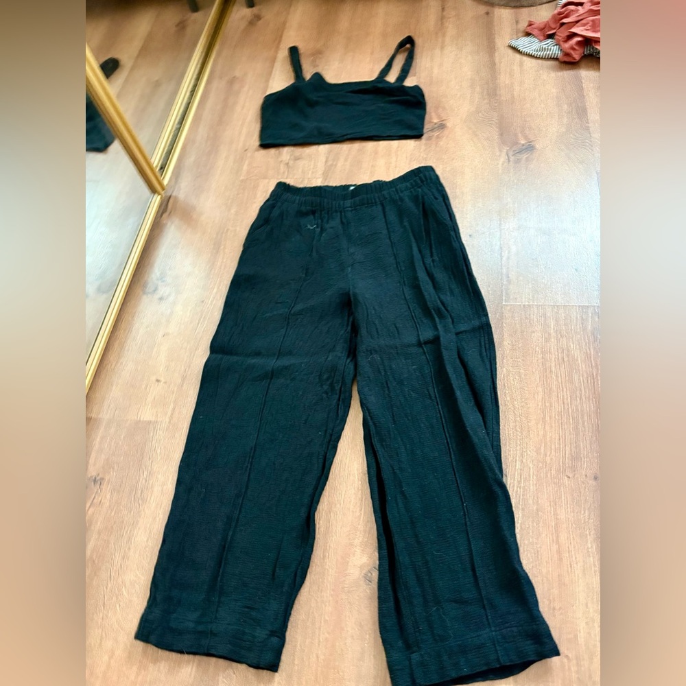 Madewell Black linen Set